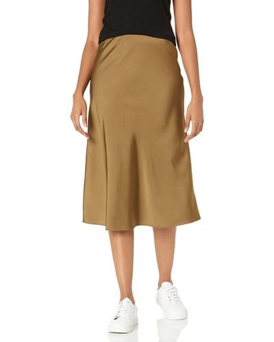 The Drop Maya Silky Slip Skirt Skirt - Natural