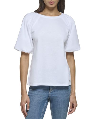 Calvin Klein Everyday Casual Short Cotton Modal Poplin Sleeve - White
