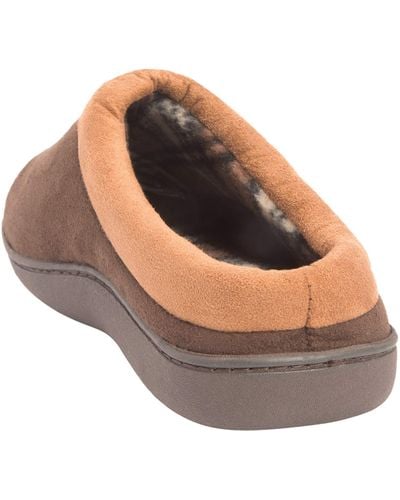Hanes Memory Foam Indoor Outdoor Clog Slipper Shoe With Fresh Iq - Brown