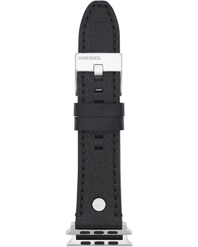DIESEL 42mm, 44mm, And 45mm Leather Band For Apple Watch - Black