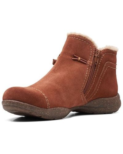 Clarks Womens Roseville Aster Ankle Boot - Brown