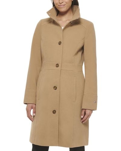 Tommy Hilfiger Tw2mw838-cam-s Double Breasted Wool Coat - Natural
