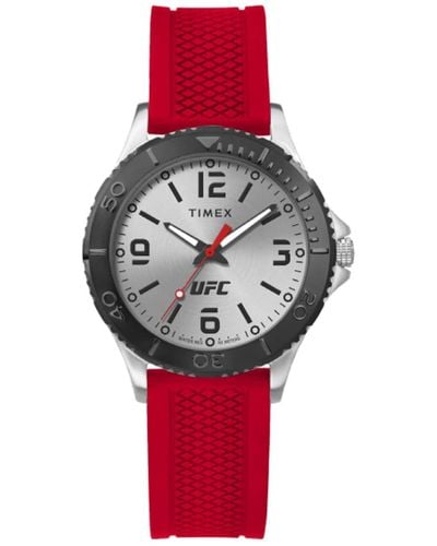 Timex Uhr Armbanduhr Analog Silikon TW2V58200 UFC Gamer - Rot