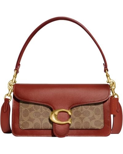 COACH Tabby Signature Coated-canvas And Leather Shoulder Bag - Brown