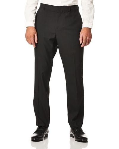 Perry Ellis Very Slim Fit Solid Tech Portfolio Dress Pants - Black