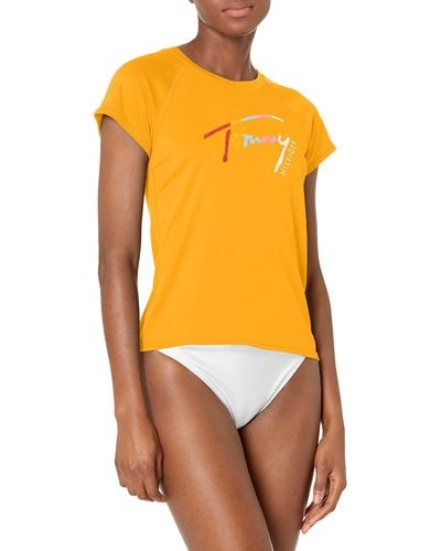 Tommy Hilfiger Standard Tankini Swimsuit Top - Orange