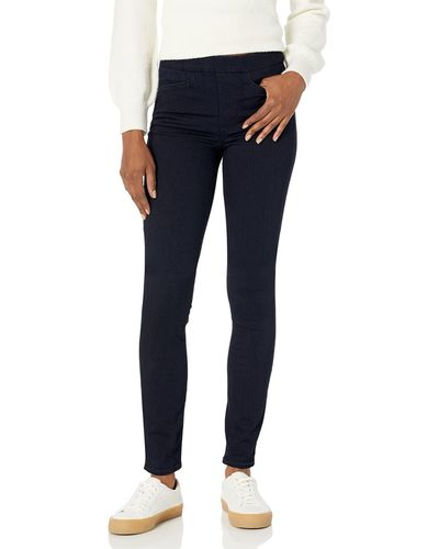 PAIGE Hoxton Transcend High Rise Ultra Skinny Pull On Jean - Blue