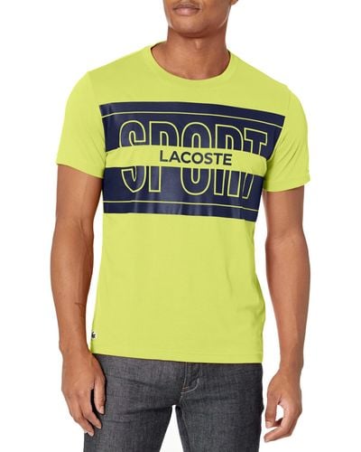 Lacoste Short Sleeve Graphic Sport T-shirt - Yellow