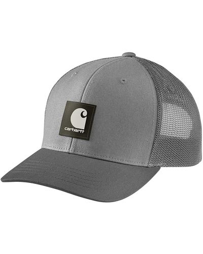 Carhartt Rugged Flex Twill Mesh Back Logo Patch Cap - Gray