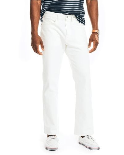 Nautica Relaxed Fit Denim Jeans - White