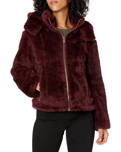 Vince Camuto Womens Hooded Reversible Soft Cozy Cocoon Coat Parka - Multicolor