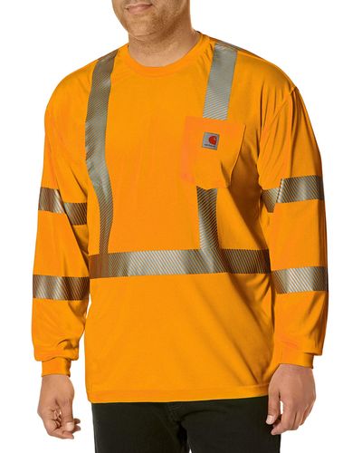 Carhartt High Visibility Force Long Sleeve Class 3 Tee - Orange