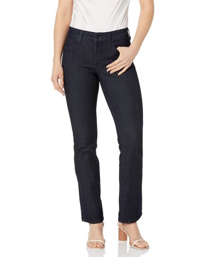 NYDJ Womens Petite Size Billie Mini Bootcut Jeans - Blue