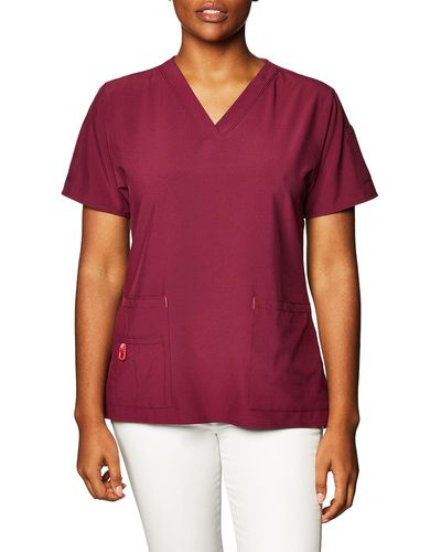 Carhartt S Cross-flex Media Top Medical Scrubs Shirt - Purple