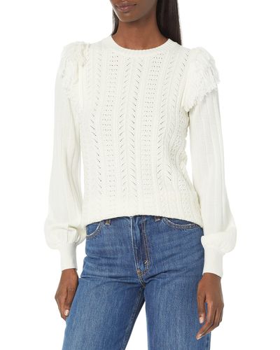 Trina Turk Fringed Sweater - White