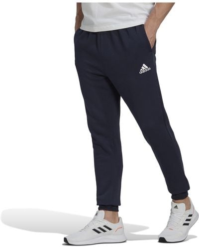 adidas Essentials Fleece Regular Tapered Pants - Blue