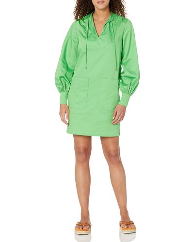 Trina Turk Shirt Dress With Front Pockets - Green