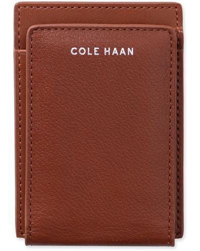 Cole Haan Slim Magnetic Rfid Front Pocket Wallet - Brown