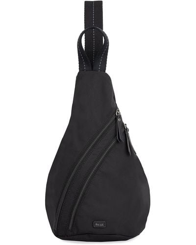 The Sak Esperato Medium Sling Backpack In Recycled Nylon - Black