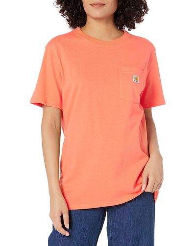 Carhartt Wk87 Workwear Pocket Short Sleeve T-shirt - Orange