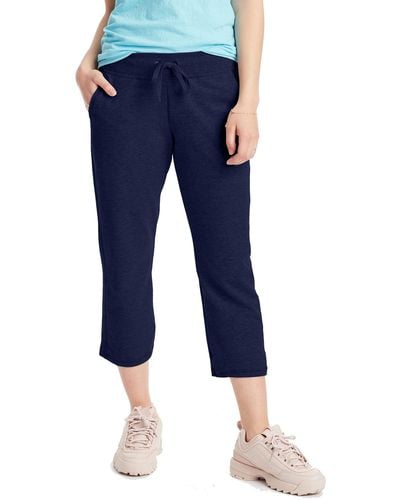 Hanes French Terry Capris - Blue