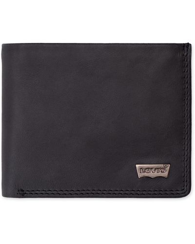 Levi's Rfid Ornament Logo Traveler Wallet - Black