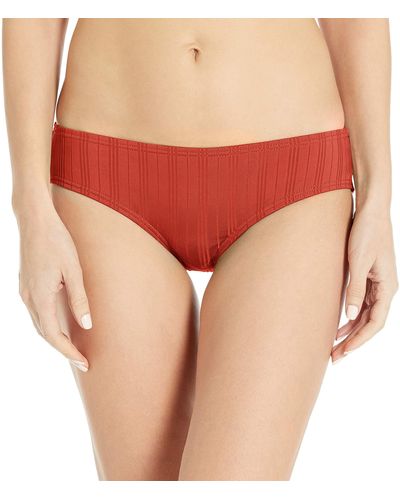 Vince Camuto Standard Smooth Fit Bikini Bottom Swimsuit - Red
