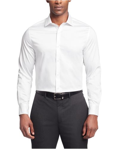Tommy Hilfiger Dress Shirt Regular Fit Stretch Twill - White
