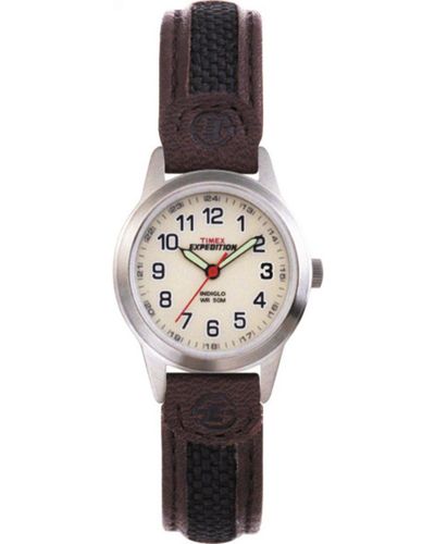 Timex T41181 Expedition Field Mini Black/brown Nylon/leather Strap Watch