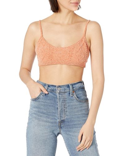 Kendall + Kylie Kendall + Kylie Cable Knit Bralette - Blue