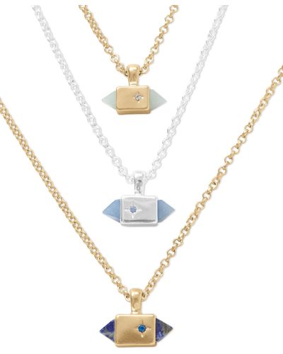 Lucky Brand Gemstone Layer Necklace - White