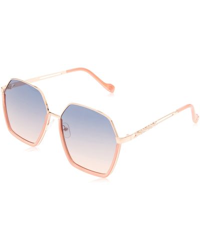 Jessica Simpson J6051 Retro Metal Uv Protective Hexagonal Sunglasses. Glam Gifts For - Black