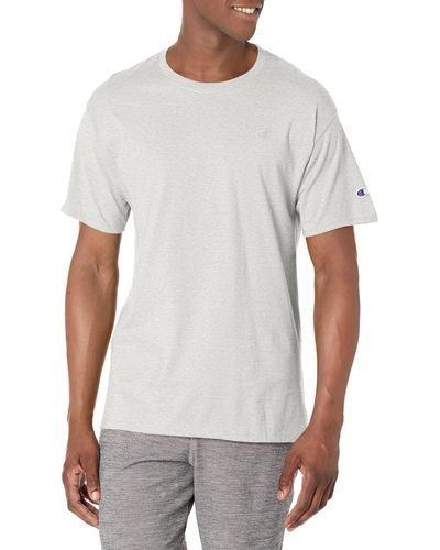 Champion , Cotton Crewneck T-shirt, Comfortable Tee - White