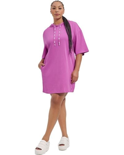 UGG Kassey Hooded T Shirt Dress Shirt - Purple