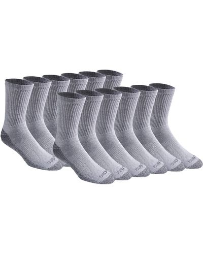 Dickies Dri-tech Moisture Control Comfort Length Mid-crew Socks - Gray