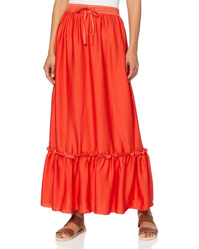FIND An7200 Maxi Skirts For Women - Red