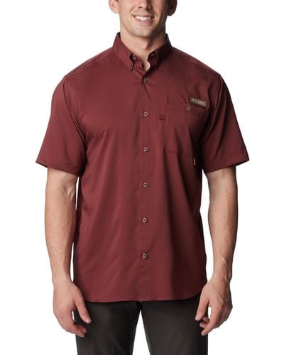 Columbia Bucktail Short Sleeve Woven - Red