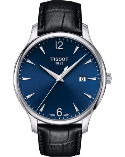 Tissot Mens Tradition Stainless Steel Dress Watch Silver T0636101604700 - Metallic