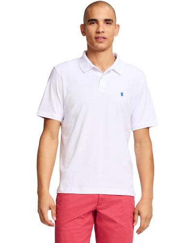 Izod Short Sleeve Interlock Polo Shirt - White