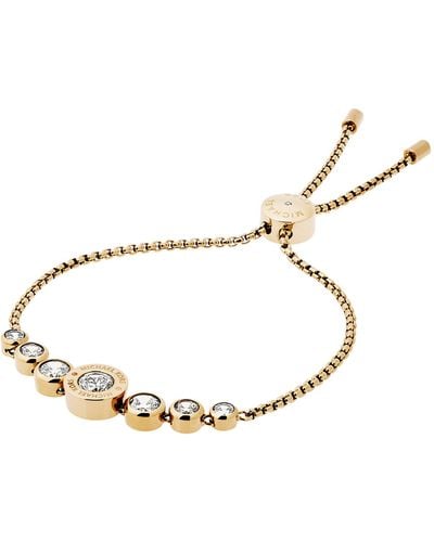 Michael Kors Blush Rush Gold-tone Bead Bangle Bracelet - Metallic
