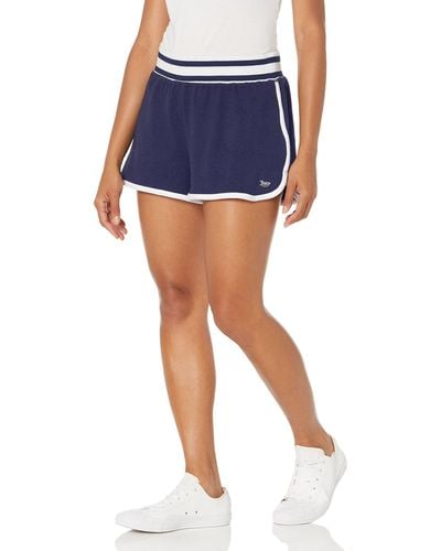 Juicy Couture Varsity Stripe Running Shorts - Blue