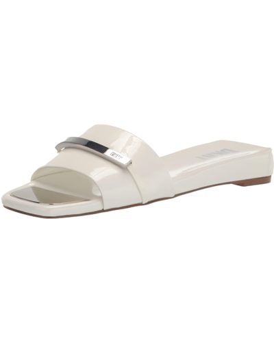 DKNY Comfortable Chic Shoe Alaina Flat Sandal - White