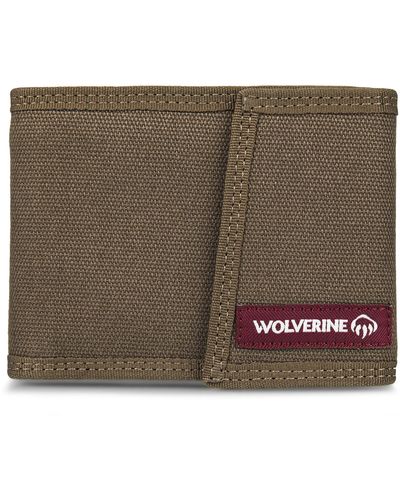 Wolverine Guardian Cotton Nylon Trim Bifold Wallet With Rfid Protection - Green