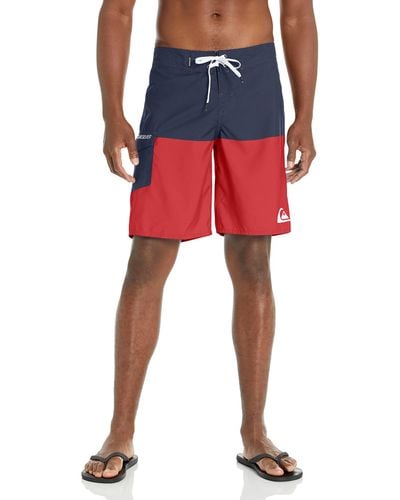 Quiksilver 20 Inch Length Boardshort Swim Trunk Bathing Suit Board Shorts - Multicolor