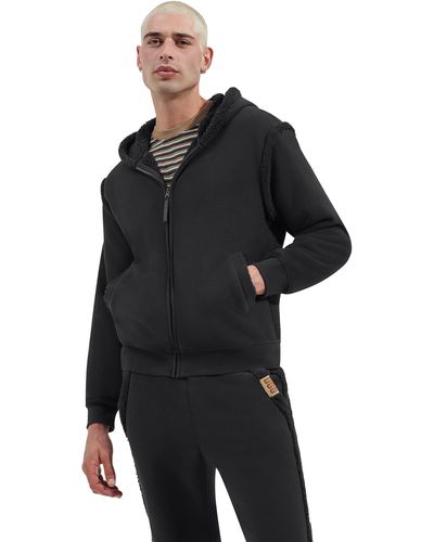 UGG ® Evren Bonded Fleece Zip Up Fleece/recycled Materials Hoodies & Sweatshirts - Black