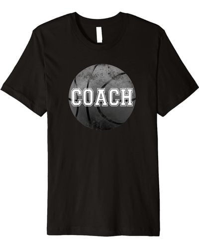 COACH T-shirt Head Basketball Faded Sneaker Jersey - Black