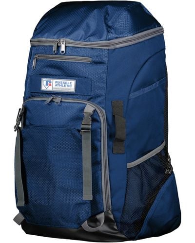 Russell Diamond Gear Backpack: Versatile Travel Baseball & Softball Sports Bag - Blue