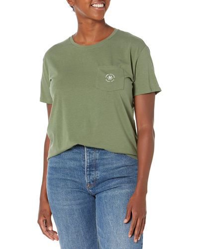 Tommy Hilfiger Front Pocket Boyfriend Fit Soft T-shirt - Green