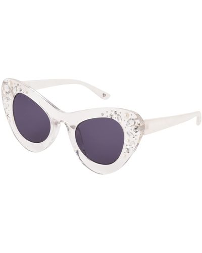 Betsey Johnson Smoke & Mirrors Cateye Sunglasses - Purple