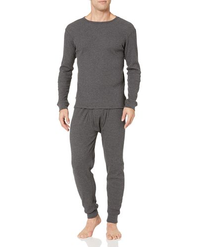 Amazon Essentials Thermal Long Underwear Set Charcoal Gray